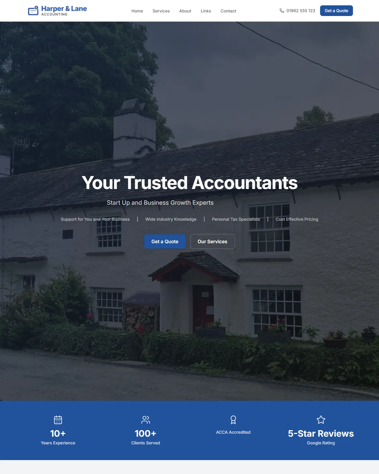 Accountants & Financial Services website example