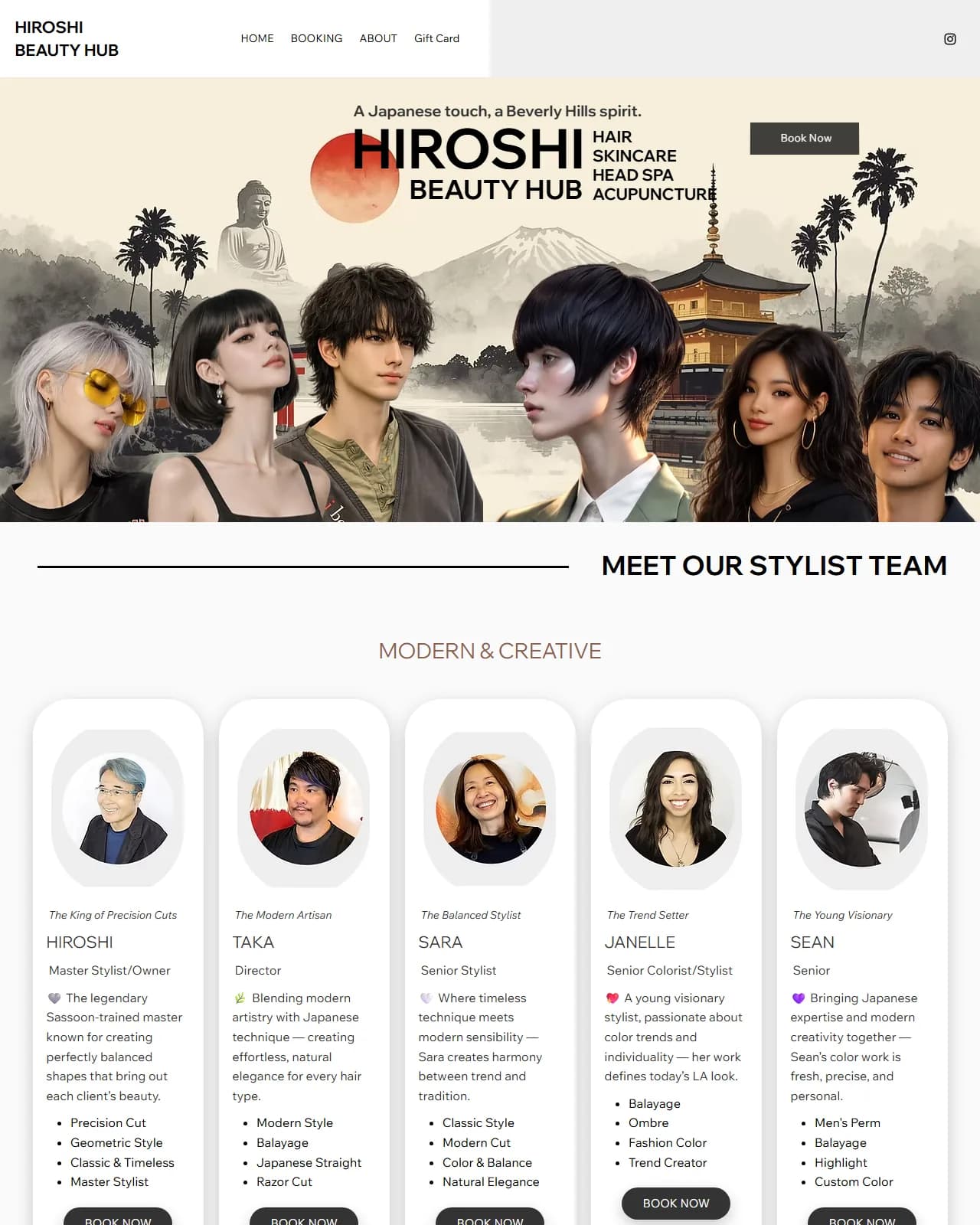 Salons & Clinics website example