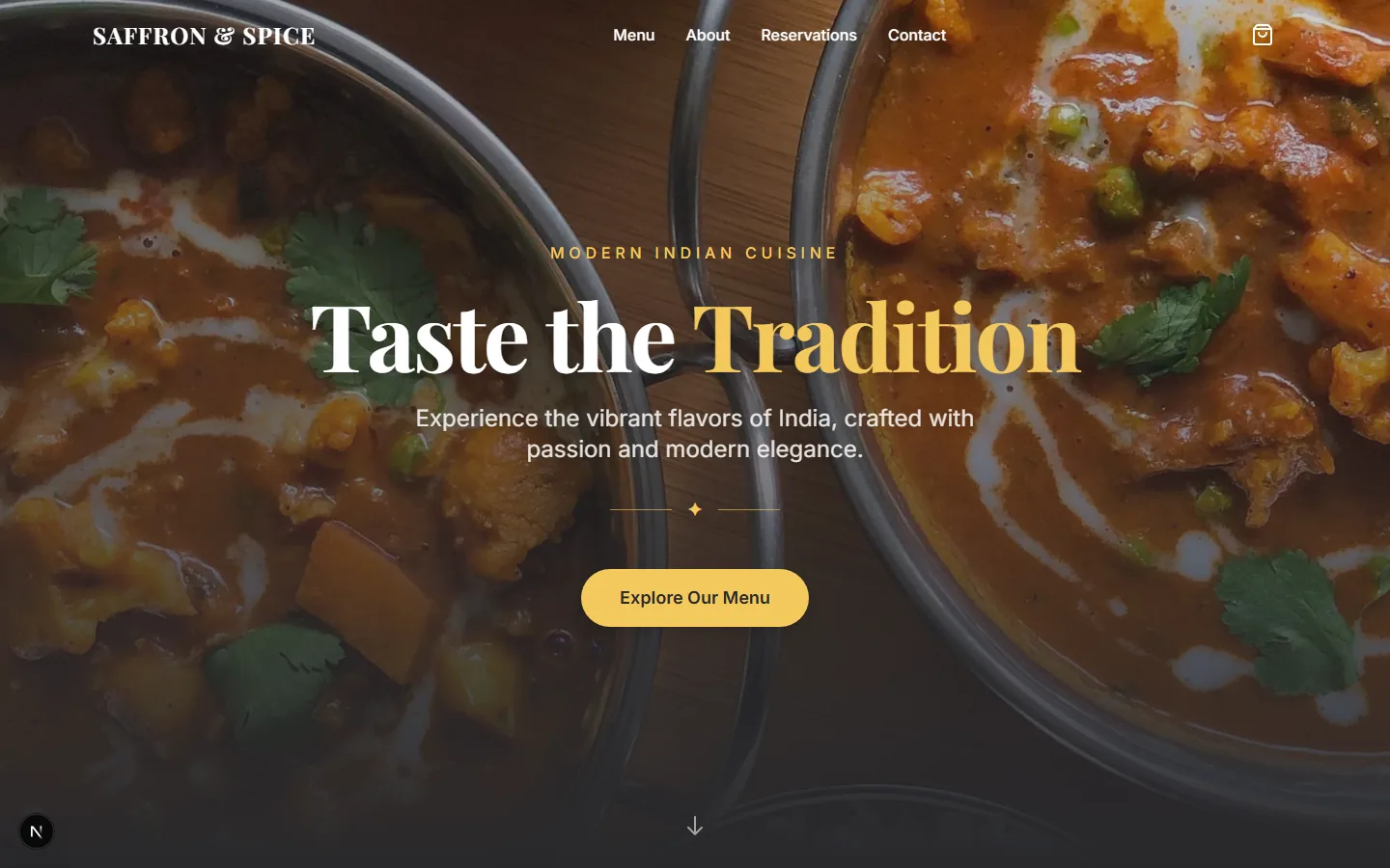 Saffron & Spice website